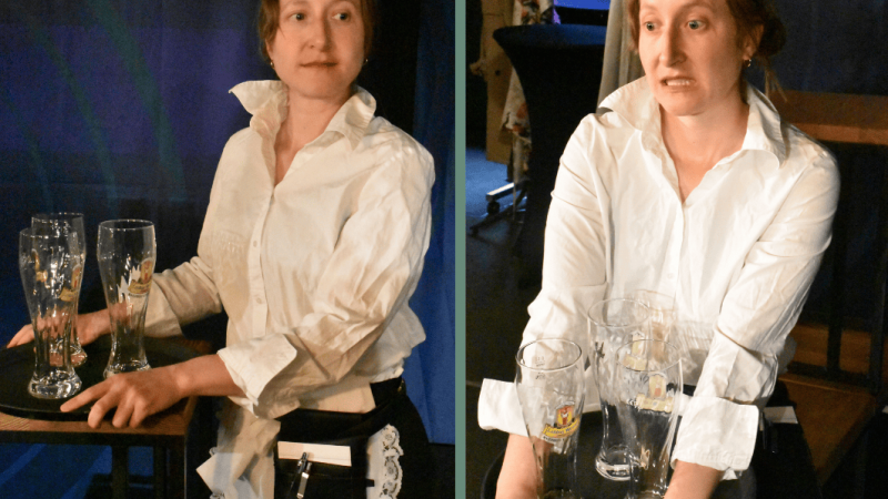 Kellnerin Anni auf der Probe